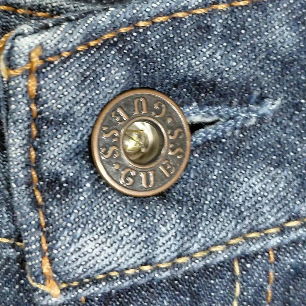 Guess A6140 Cotton Blend Blue Capri Stretch Jeans Women Size 23
